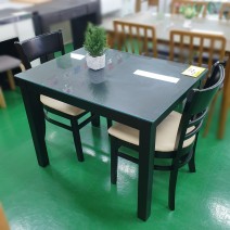 2인 식탁 블랙/ 의자2개 (21121706) (재고문의)